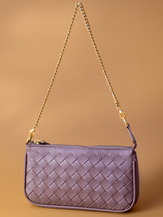 Women Brown Textured Design Solid Sling Bag