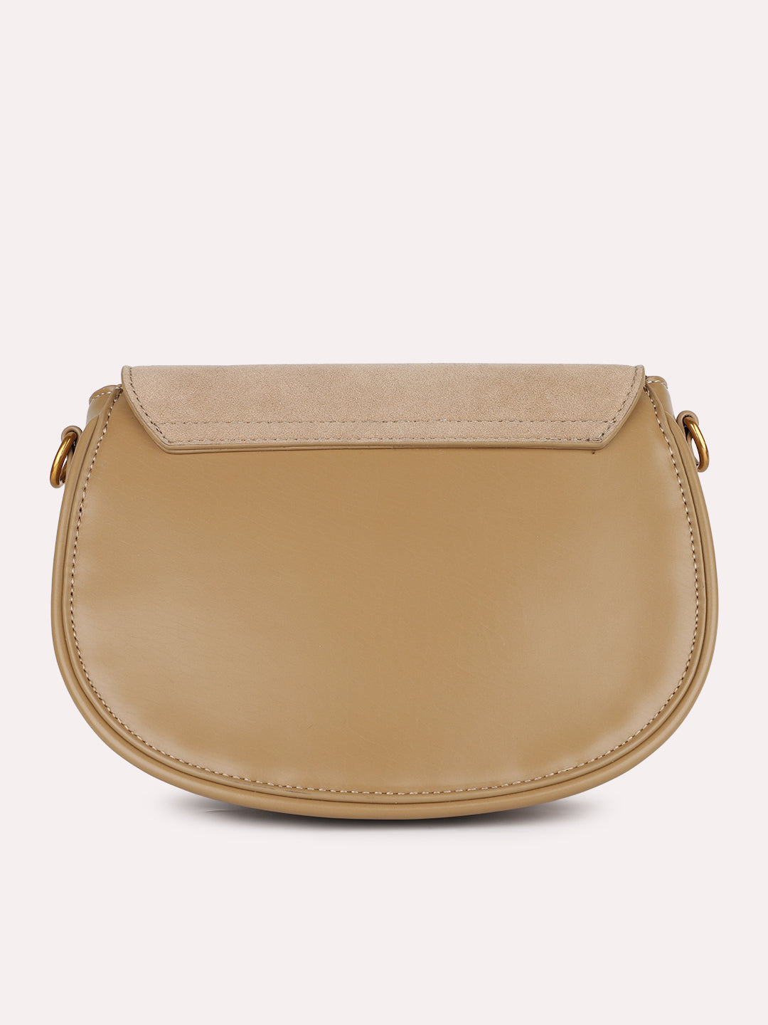 Womens Khaki Party Solid Sling Bag With Magnet Lock