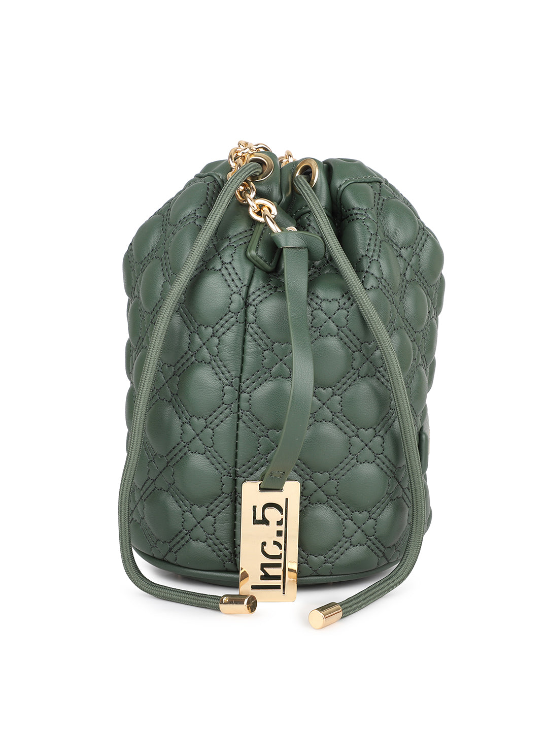 Women Green Textured Potli Bag