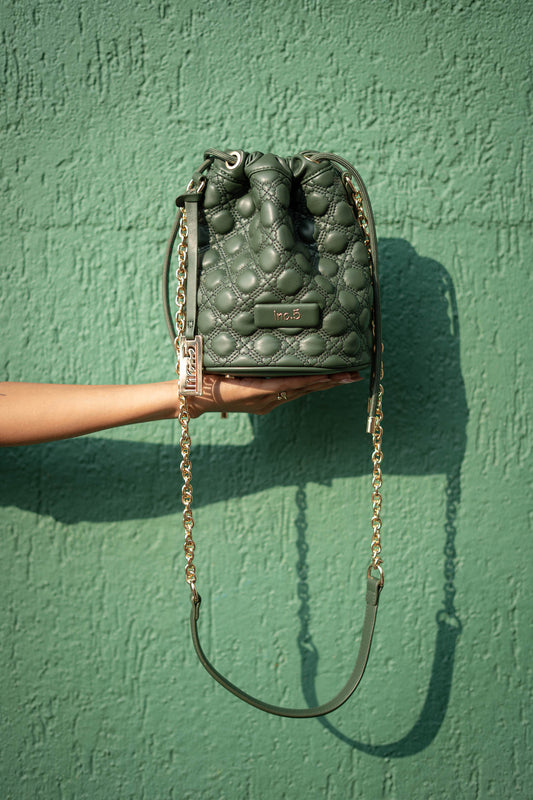 Women Green Textured Potli Bag