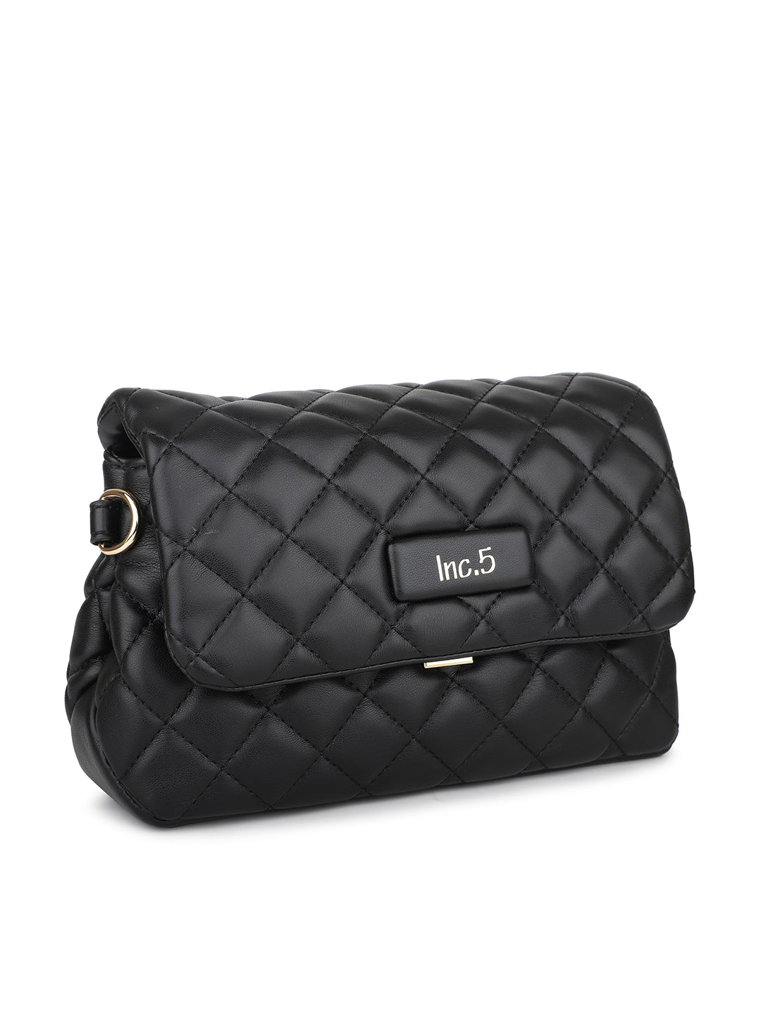 Buy Now Women Black Quilted Sling Bag