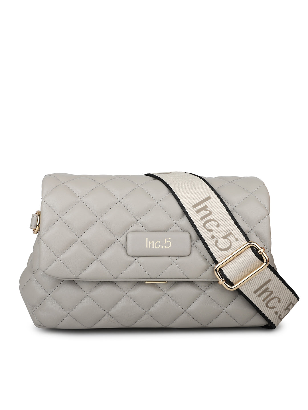 Women Grey Quilted Sling Bag