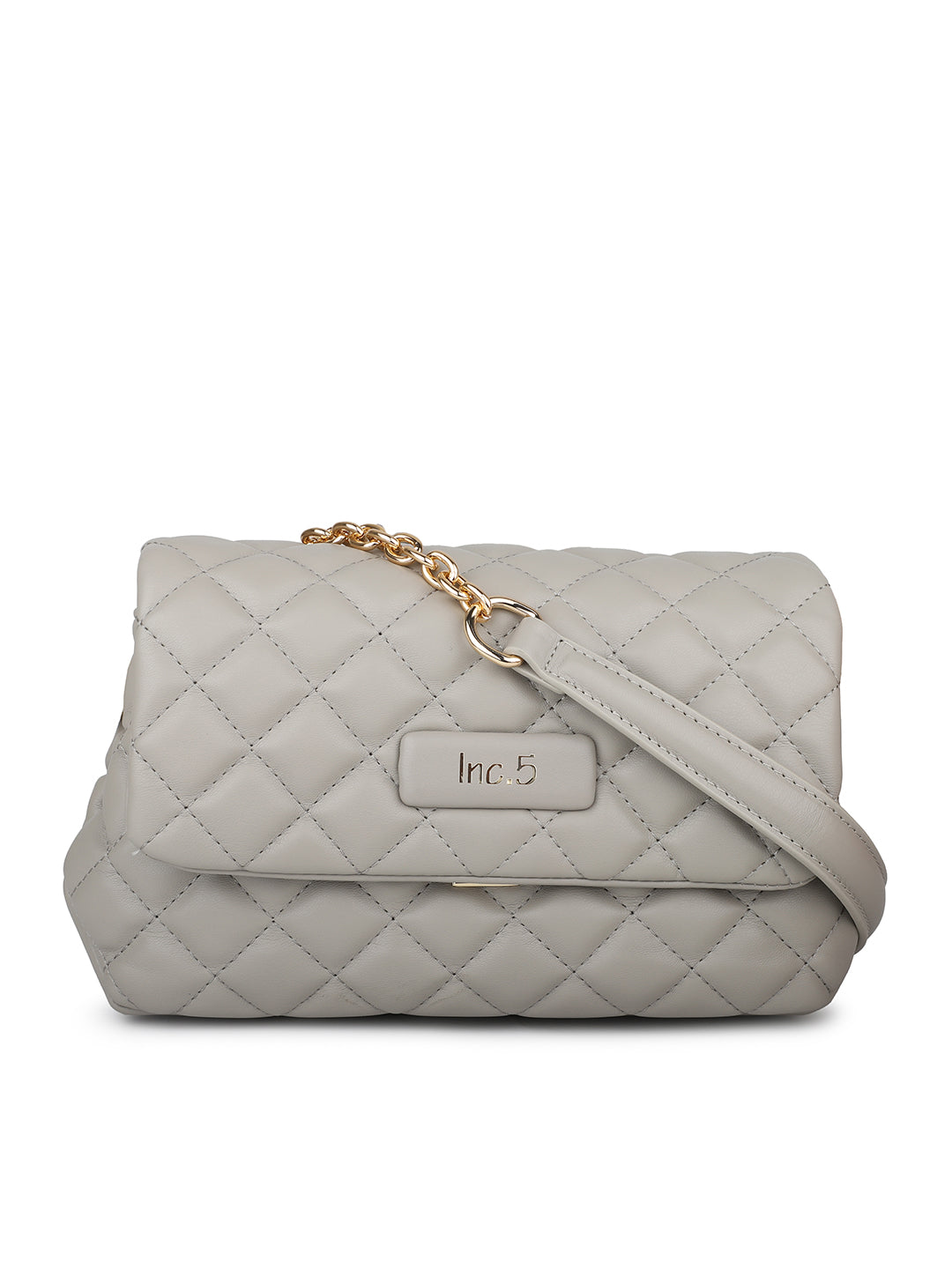 Women Grey Quilted Sling Bag