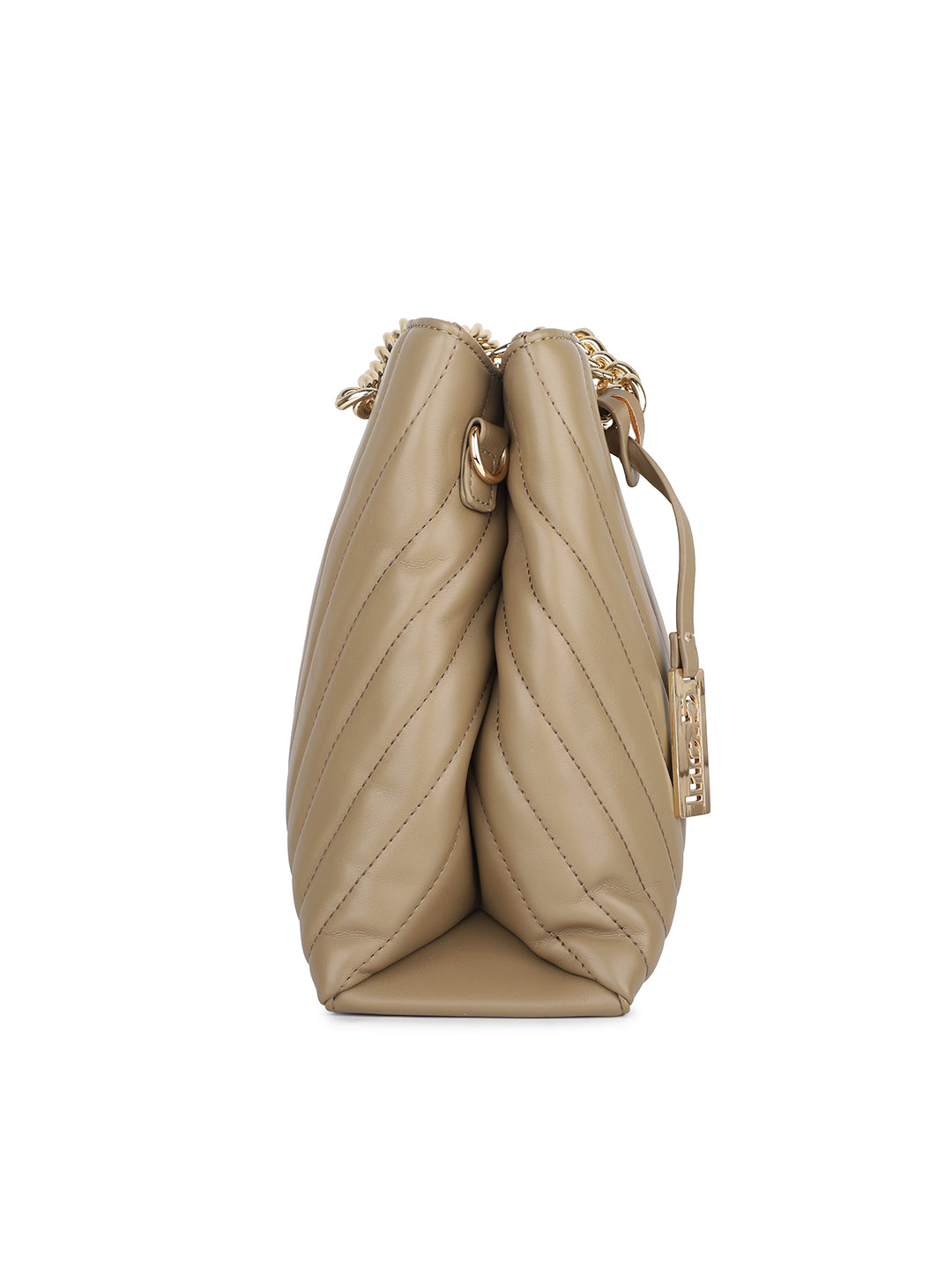 Women Khaki Quilted Shoulder Bag