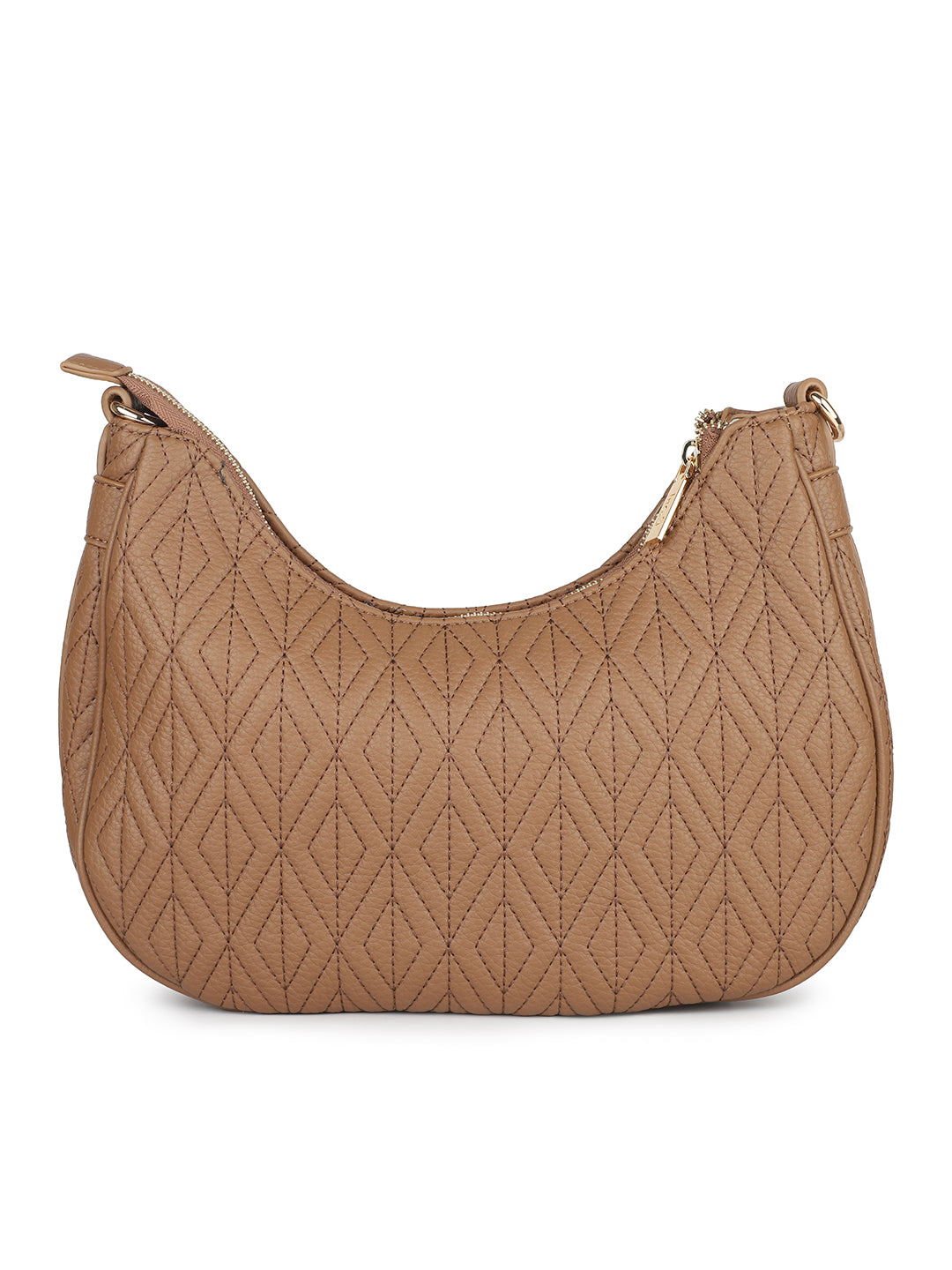 Women Brown Quilted Shoulder Bag