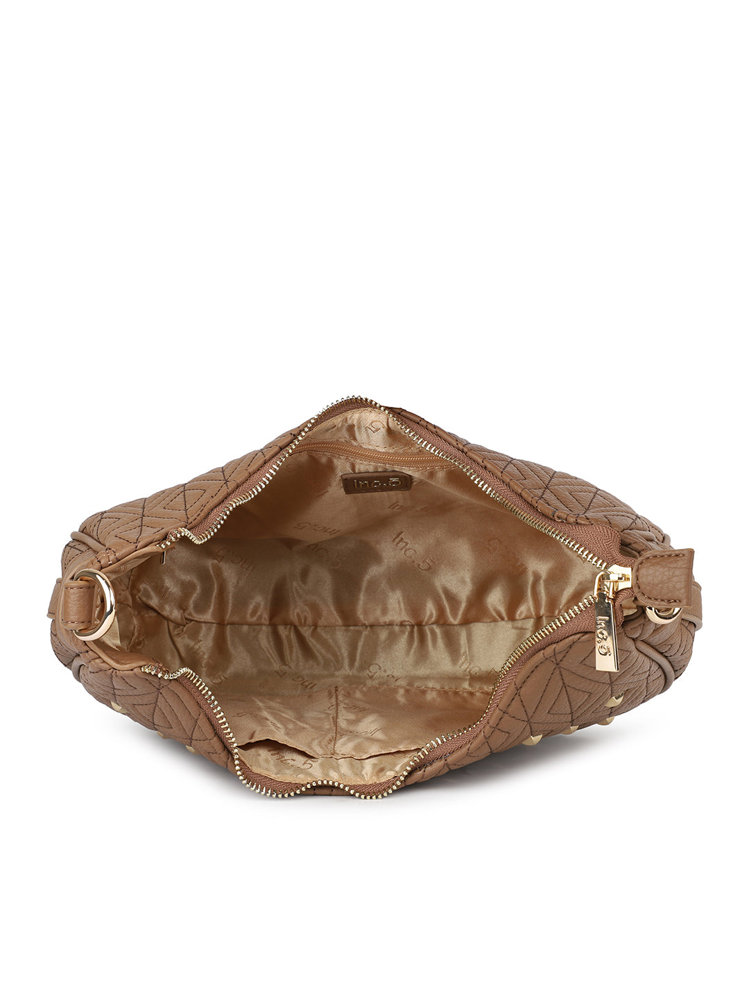 Women Brown Quilted Shoulder Bag