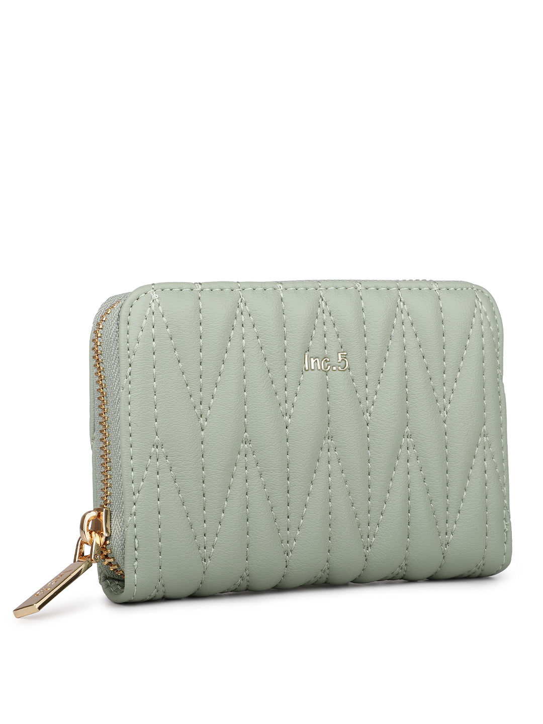 Women's Green Textured Bifold Wallet