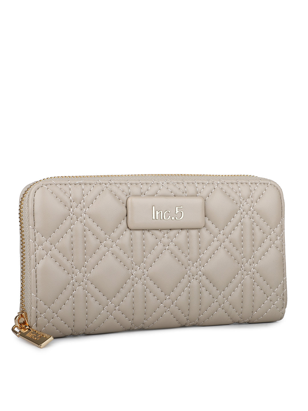 Women's Beige Textured Bifold Wallet