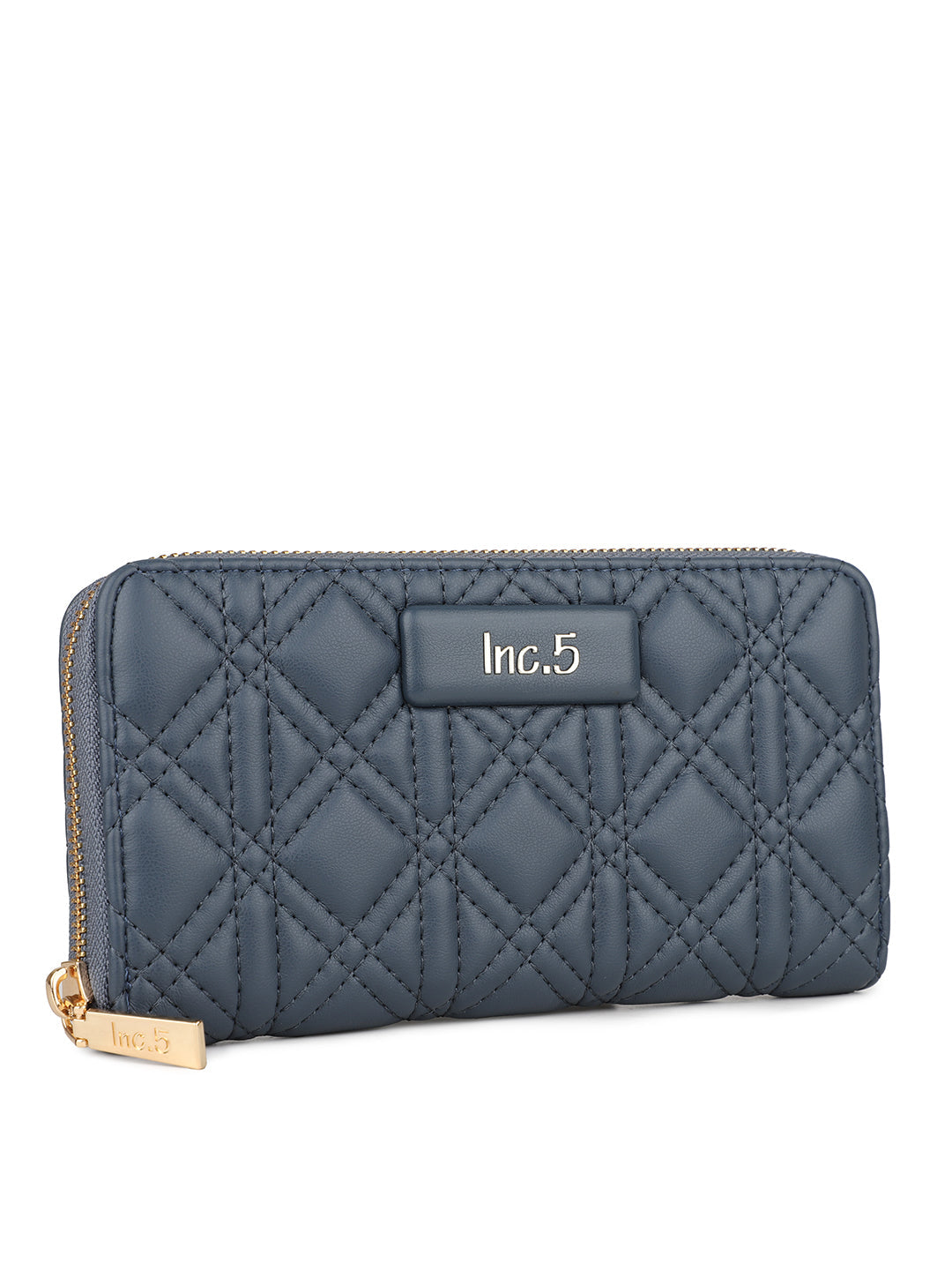 Women's Blue Textured Bifold Wallet