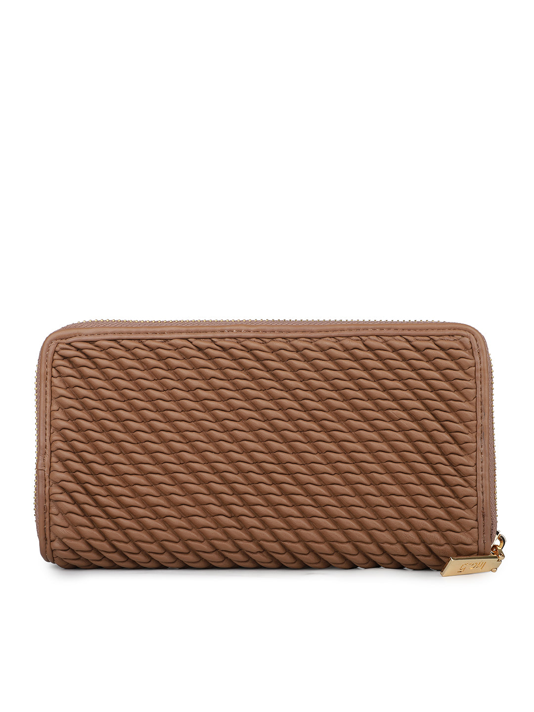 Women's Tan Textured Bifold Wallet