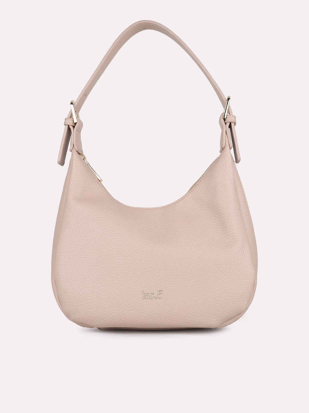 Womens Pink Party Textured Shoulder Bag With Zip Lock