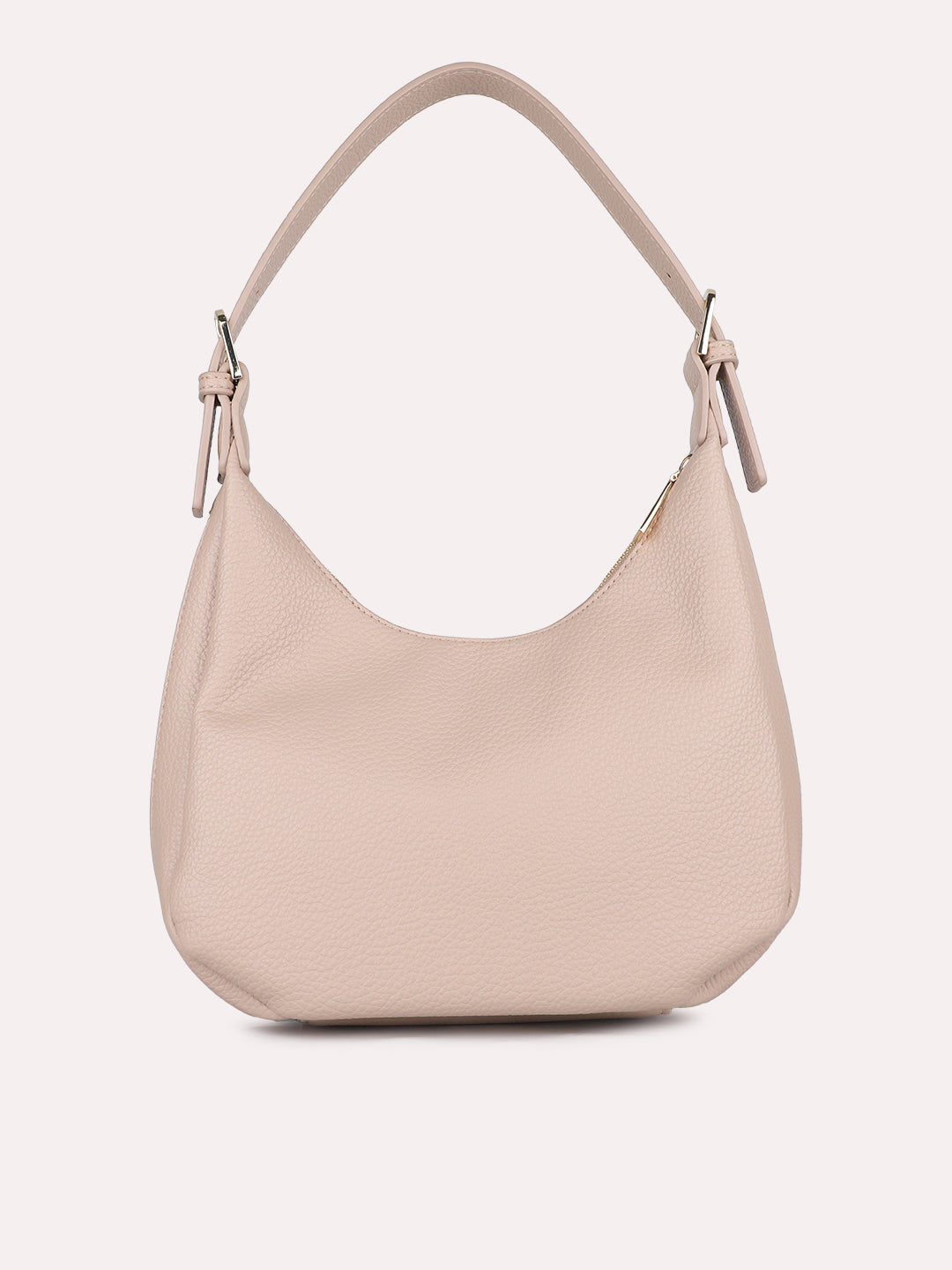 Womens Pink Party Textured Shoulder Bag With Zip Lock