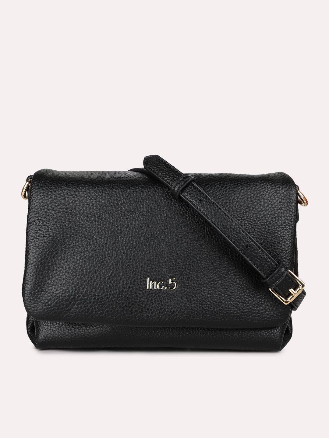 Womens Black Party Textured Pattern Handbag With Magnet Lock