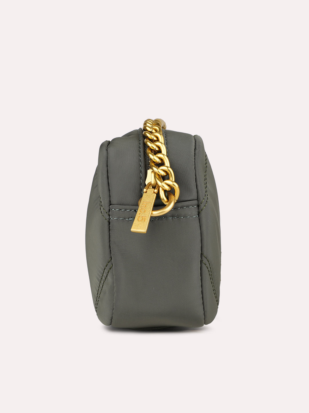 Womens Green Party Textured Sling Bag With Zip Lock