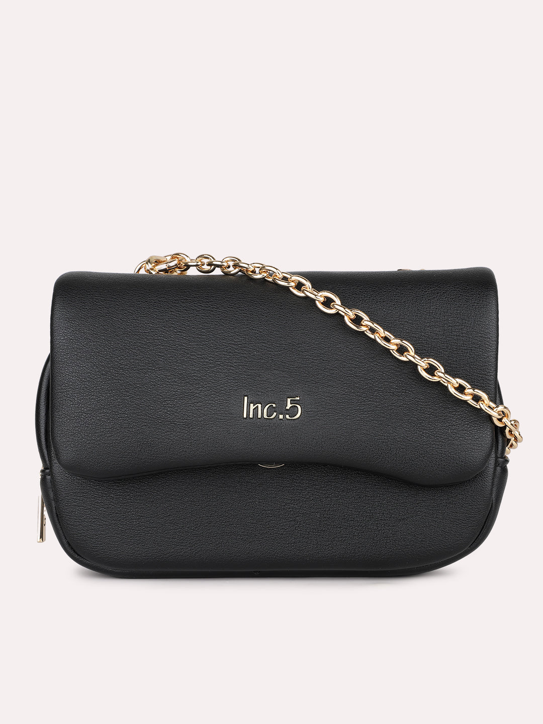 Womens Black Party Solid Sling Bag With Push Lock