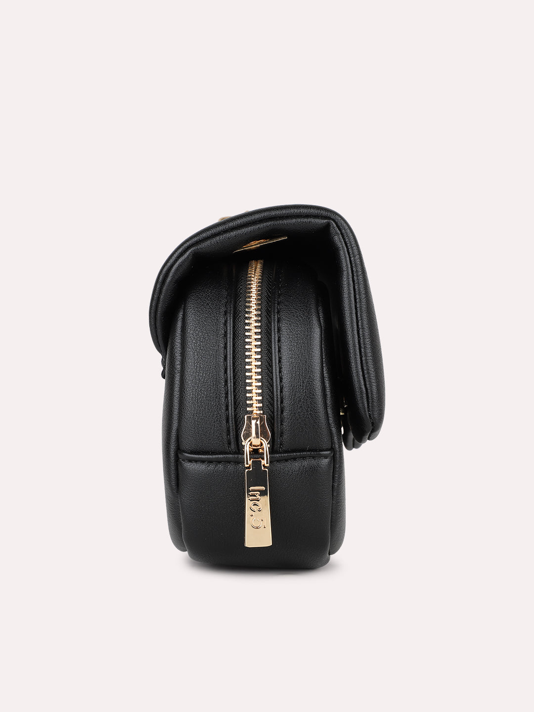 Womens Black Party Solid Sling Bag With Push Lock
