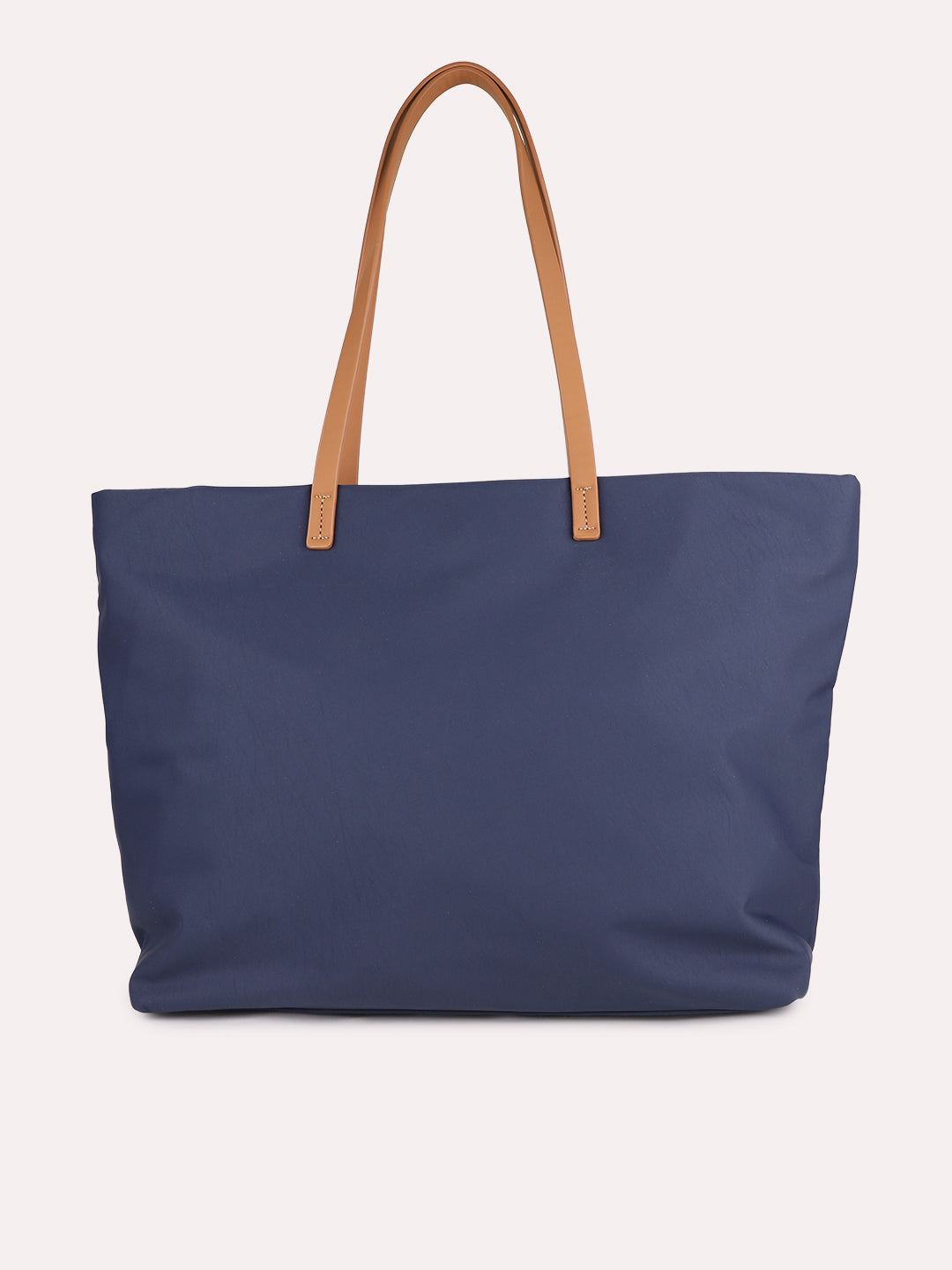 Womens Blue Casual Solid Shoulder Bag With Zip Lock