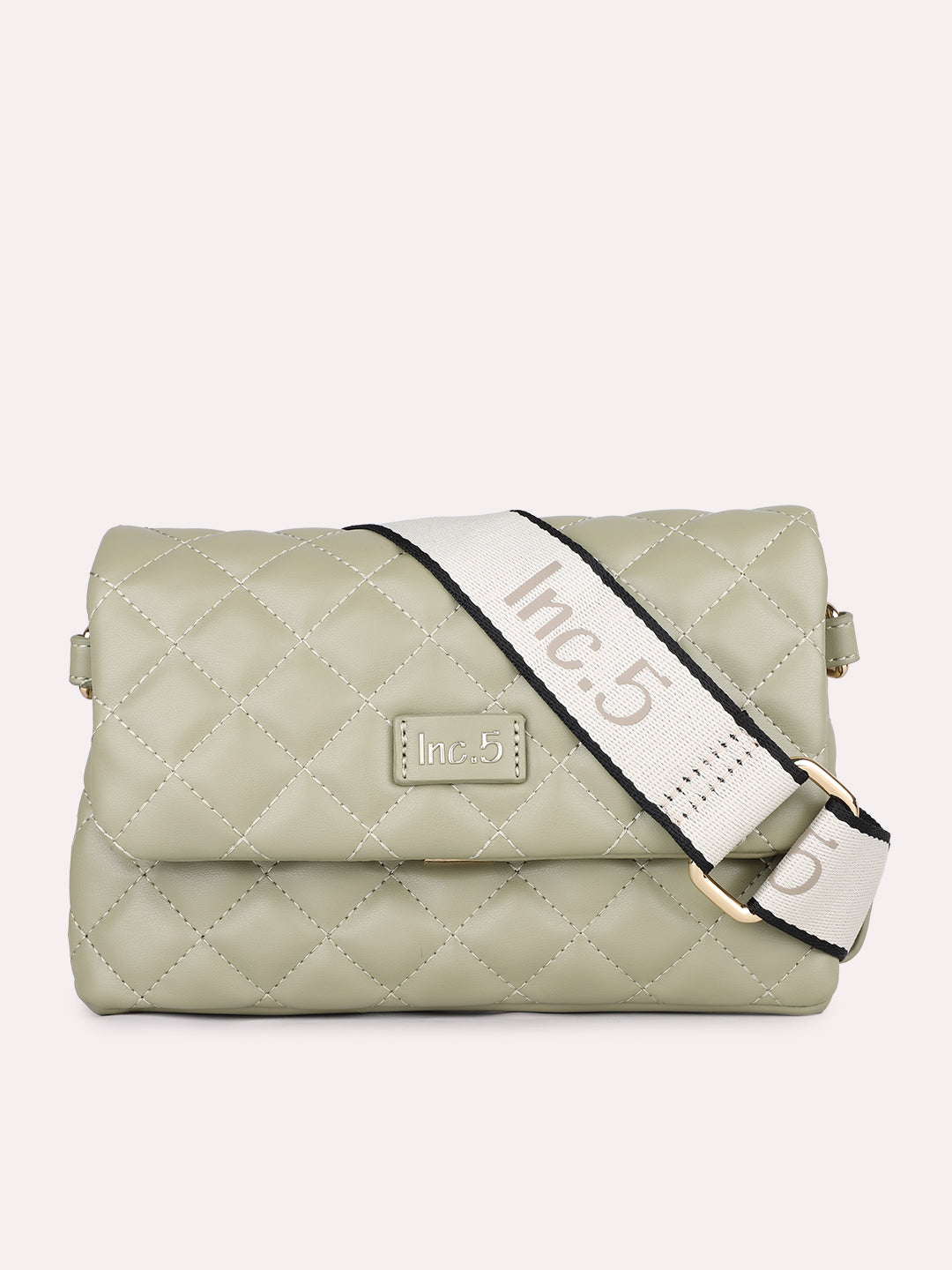Womens Green Party Textured Sling Bag With Push Lock