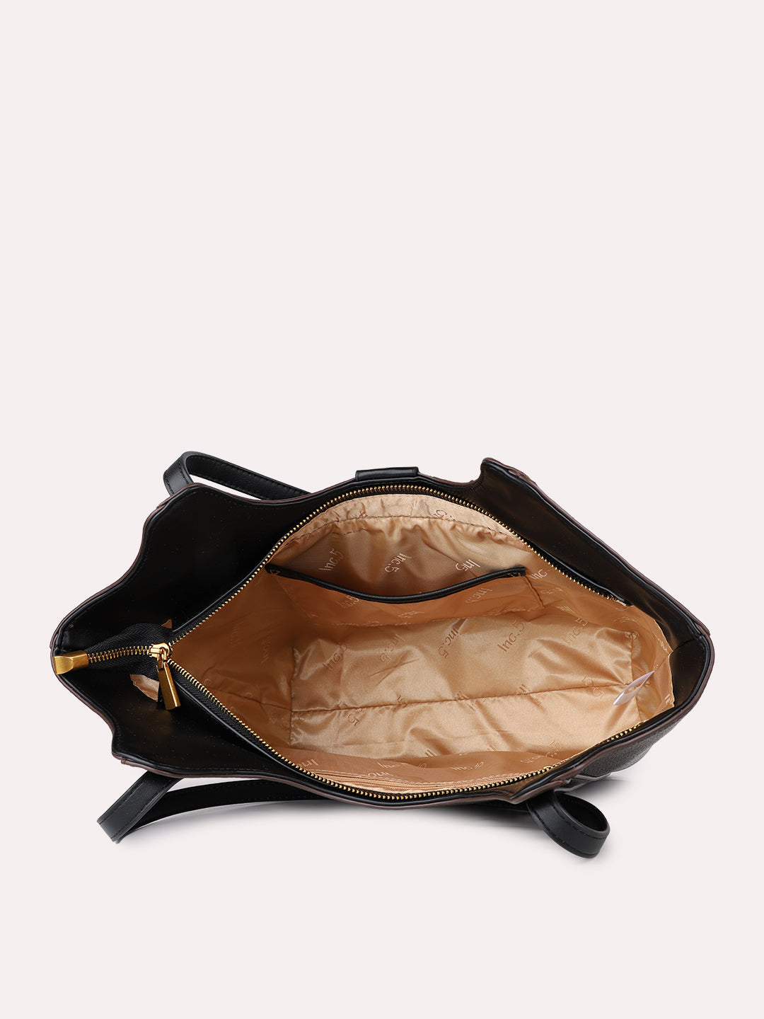 Womens Brown Casual Textured Pattern Shoulder Bag With Zipper