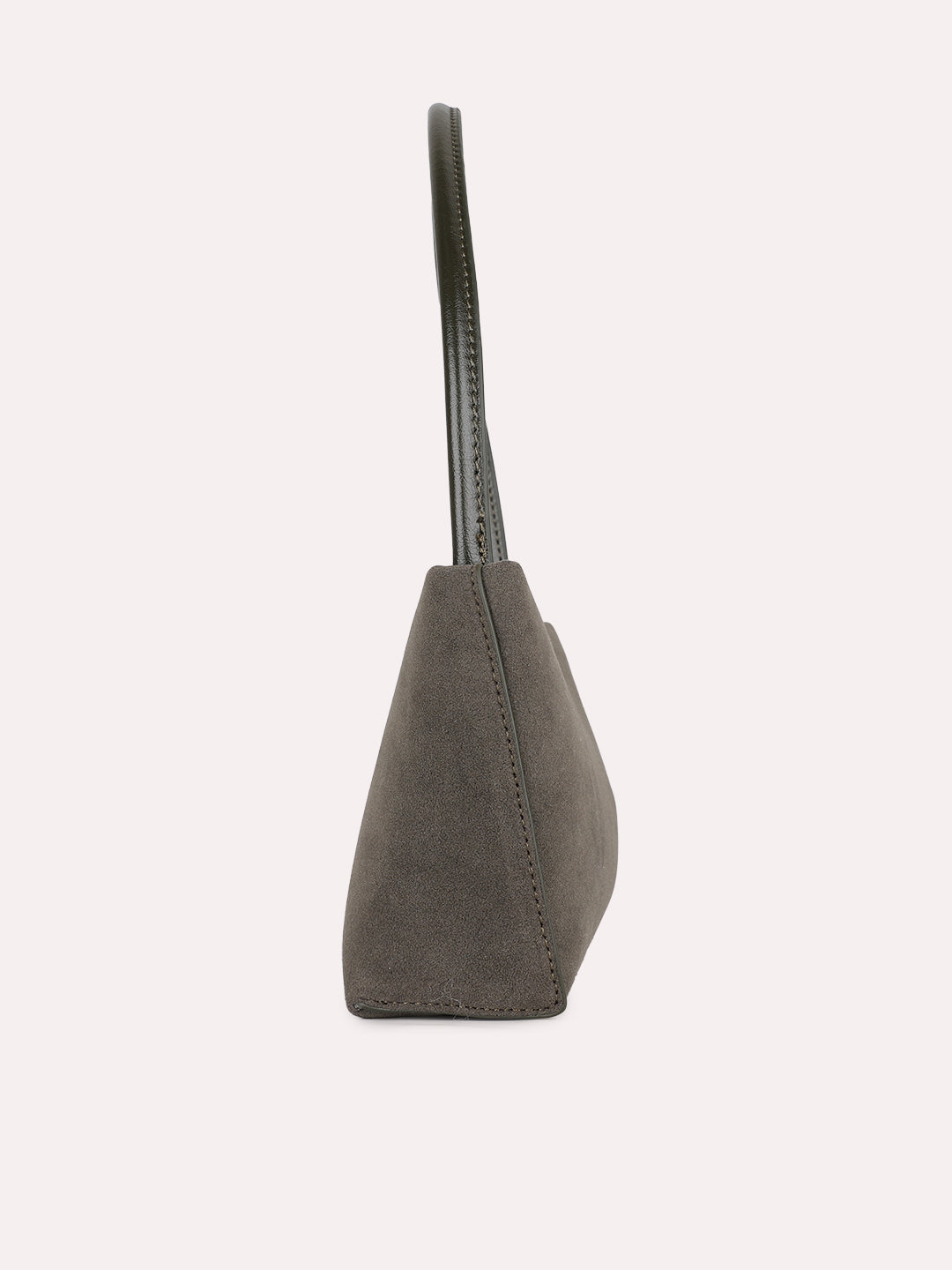 Womens Green Party Solid Shoulder Bag With Zip Lock