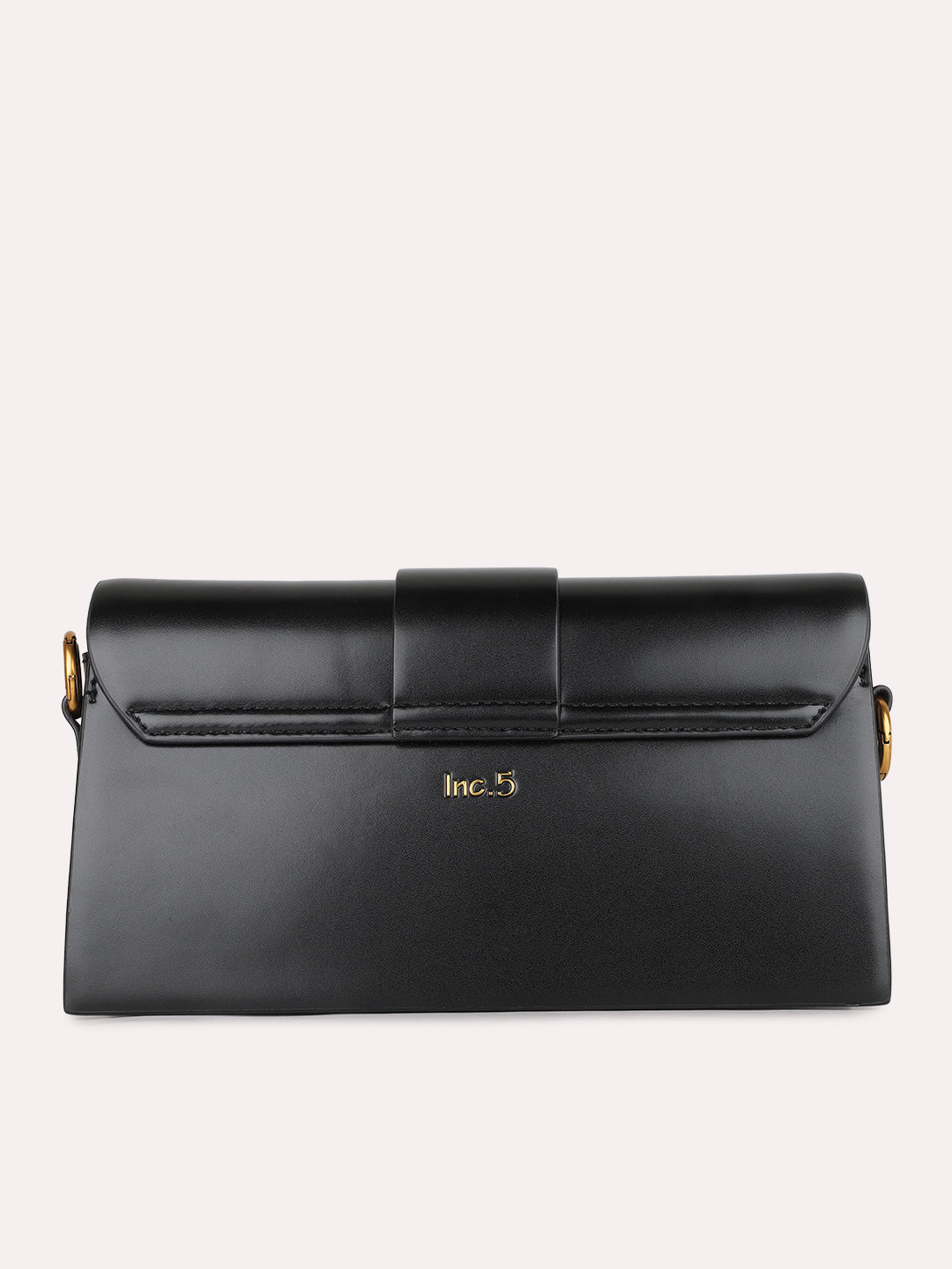 Womens Black Party Solid Sling Bag With Magnet Lock