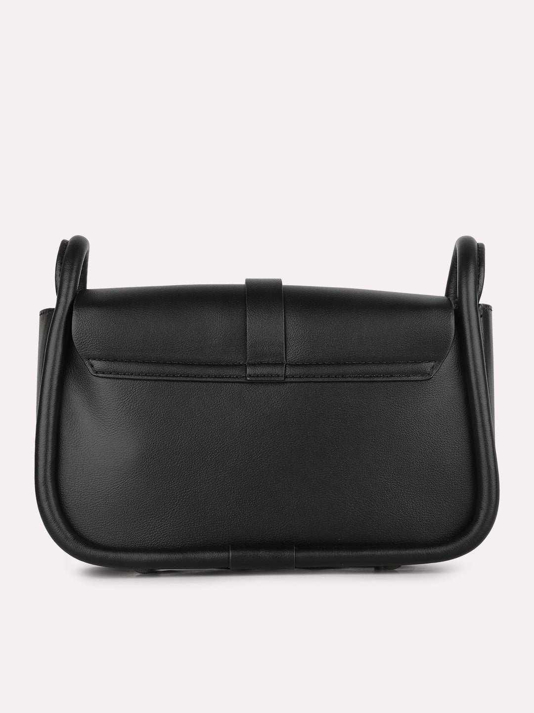 Womens Black Party Solid Sling Bag With Twist Lock