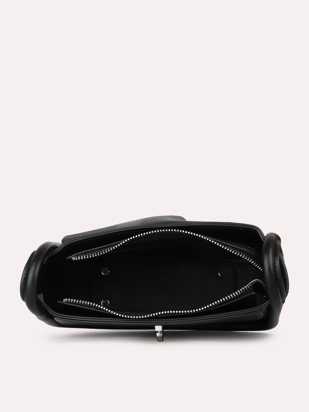 Womens Black Party Solid Sling Bag With Twist Lock