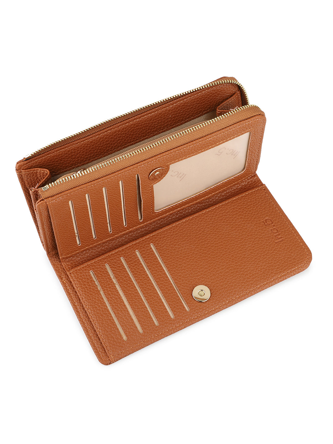 Women's Tan Textured Bifold Wallet