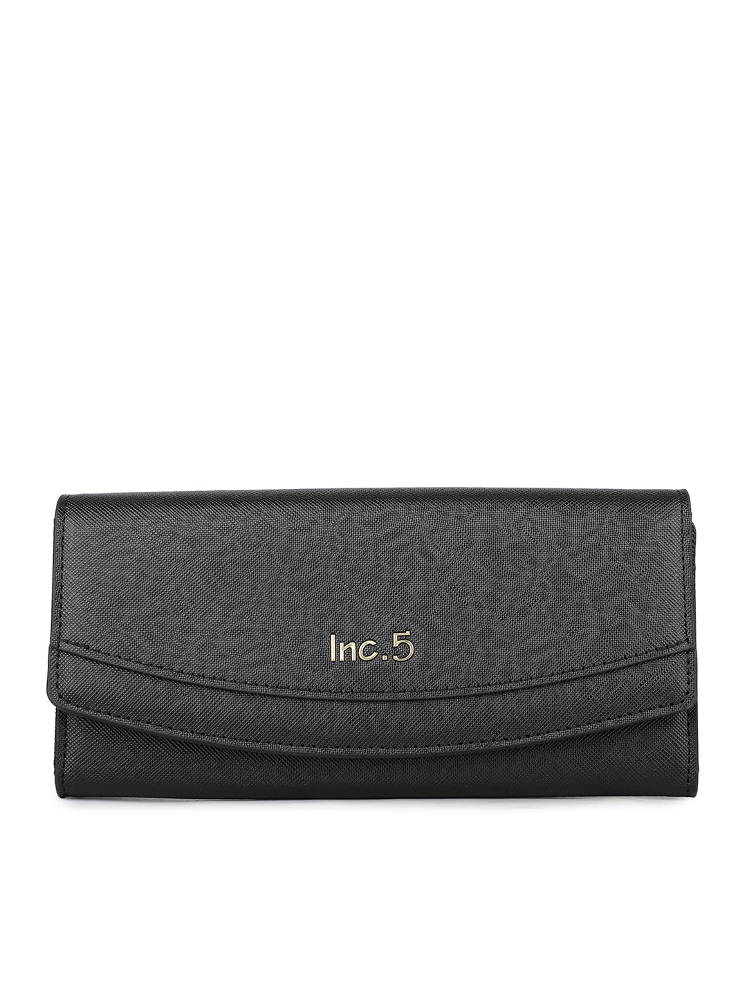 Women's Black Solid Bifold Wallet