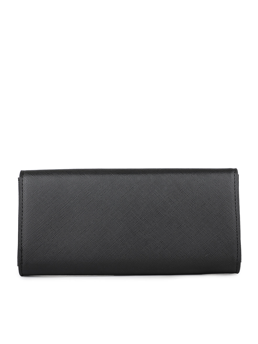 Women's Black Solid Bifold Wallet