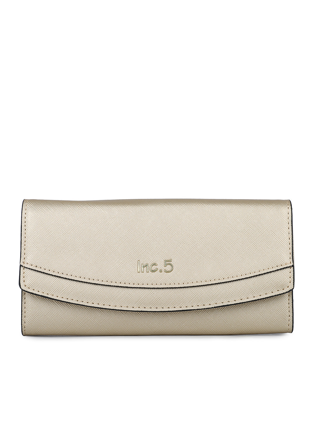 Women's Gold Solid Bifold Wallet