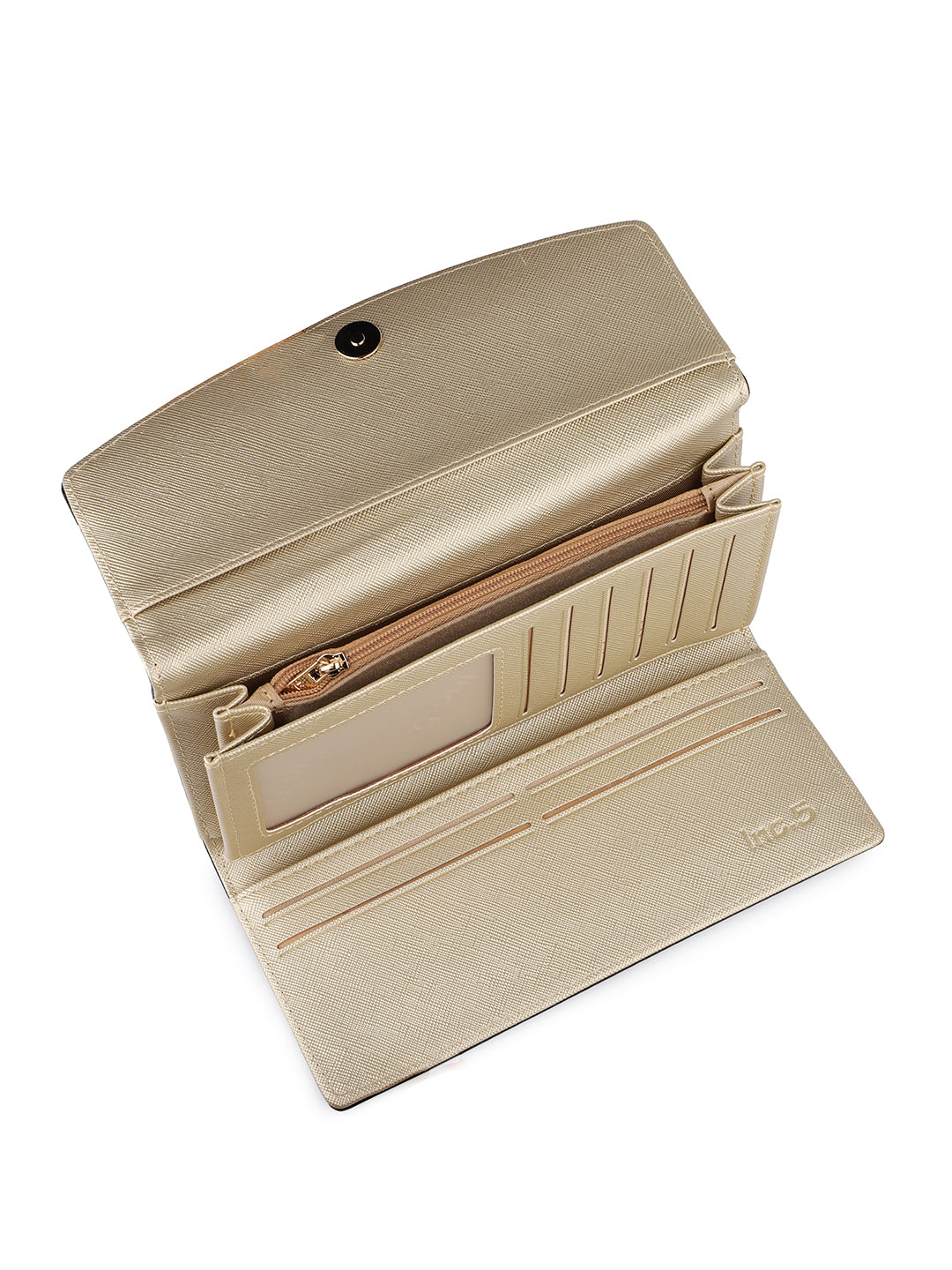 Women's Gold Solid Bifold Wallet