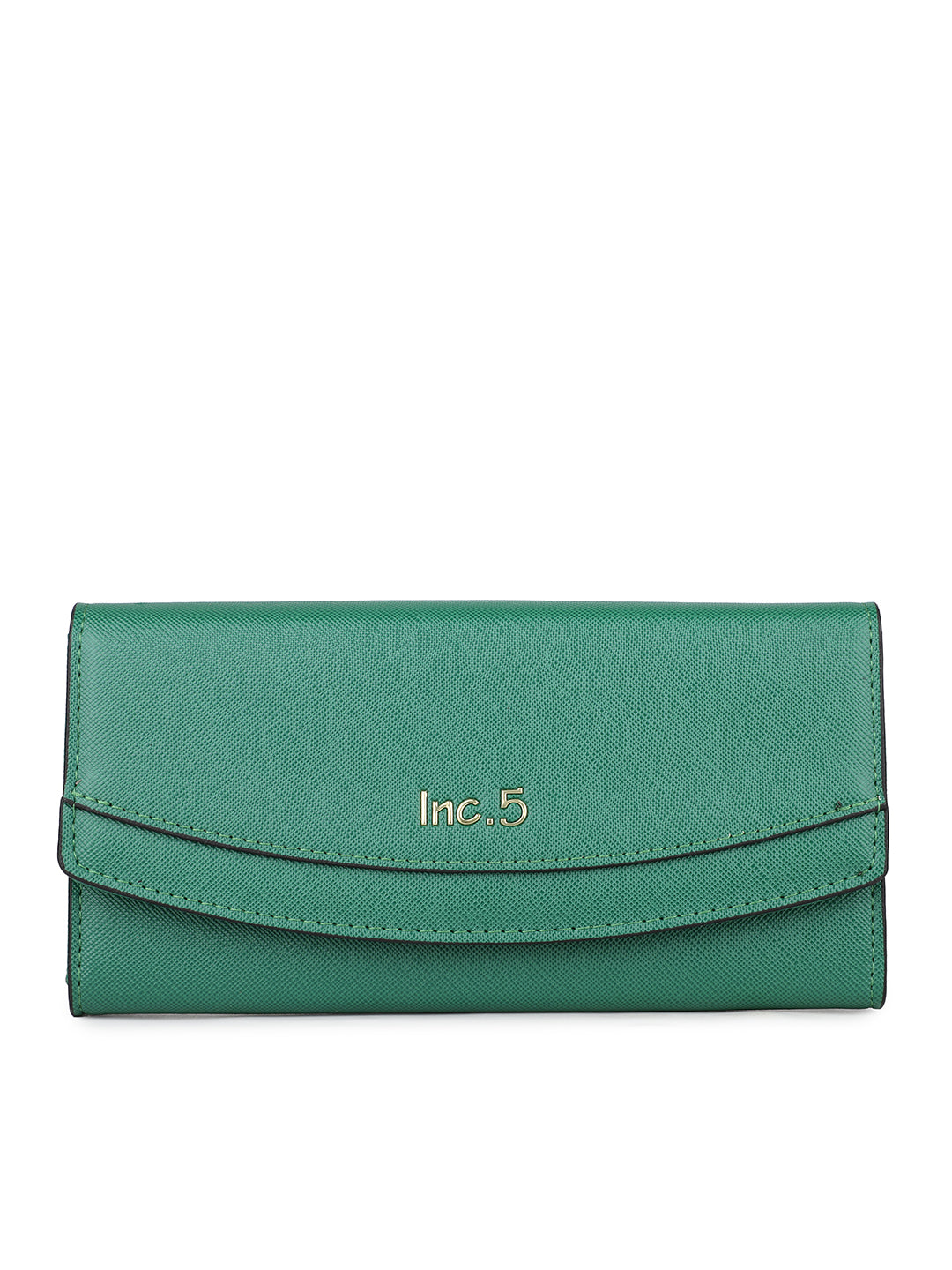 Women's Green Solid Bifold Wallet