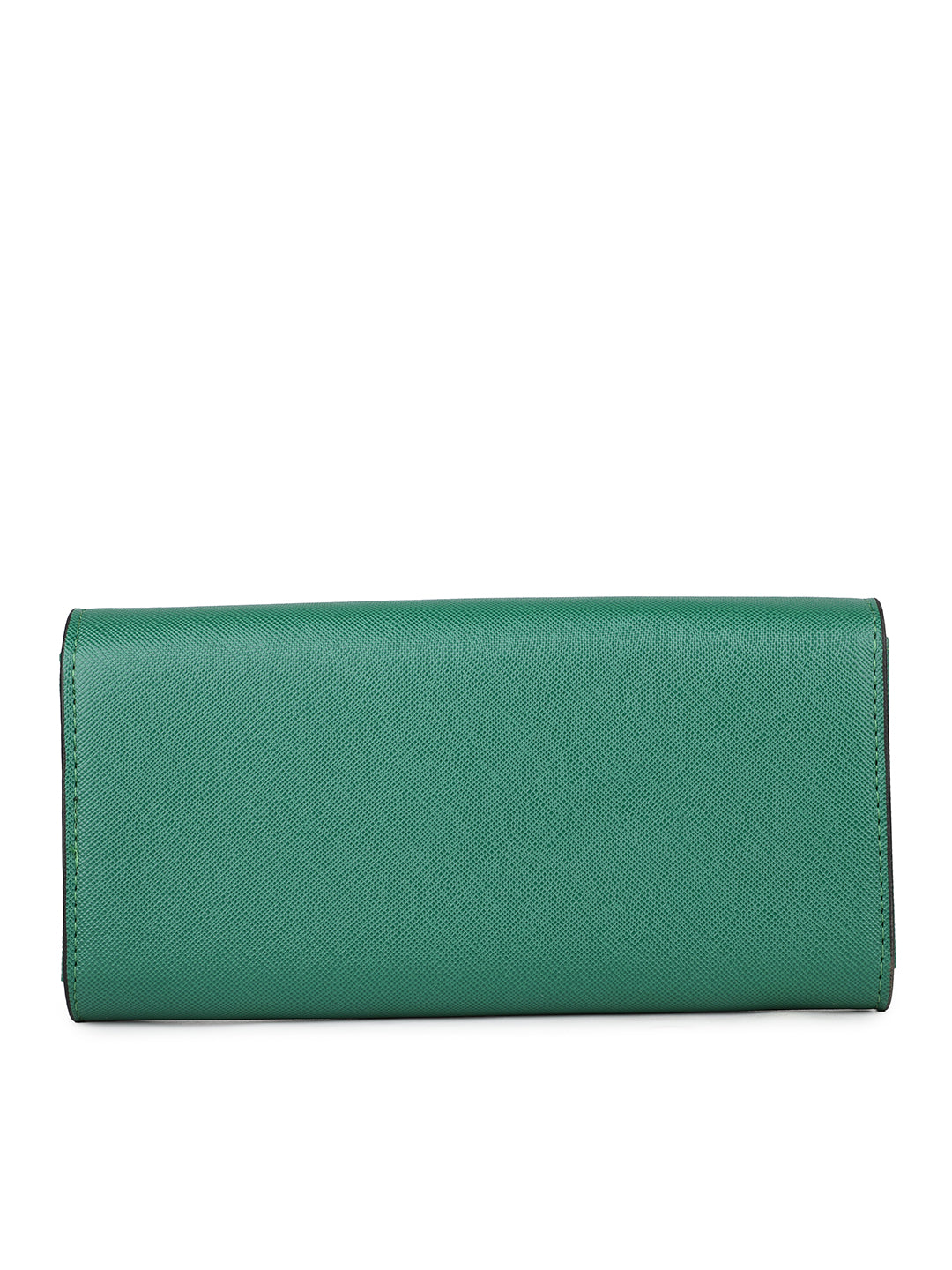 Women's Green Solid Bifold Wallet