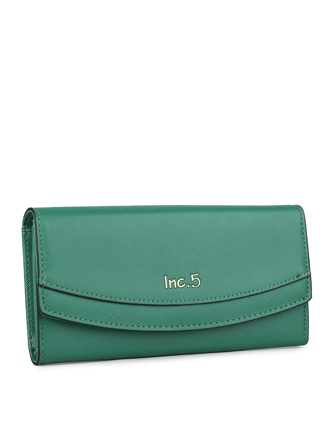 Women's Green Solid Bifold Wallet