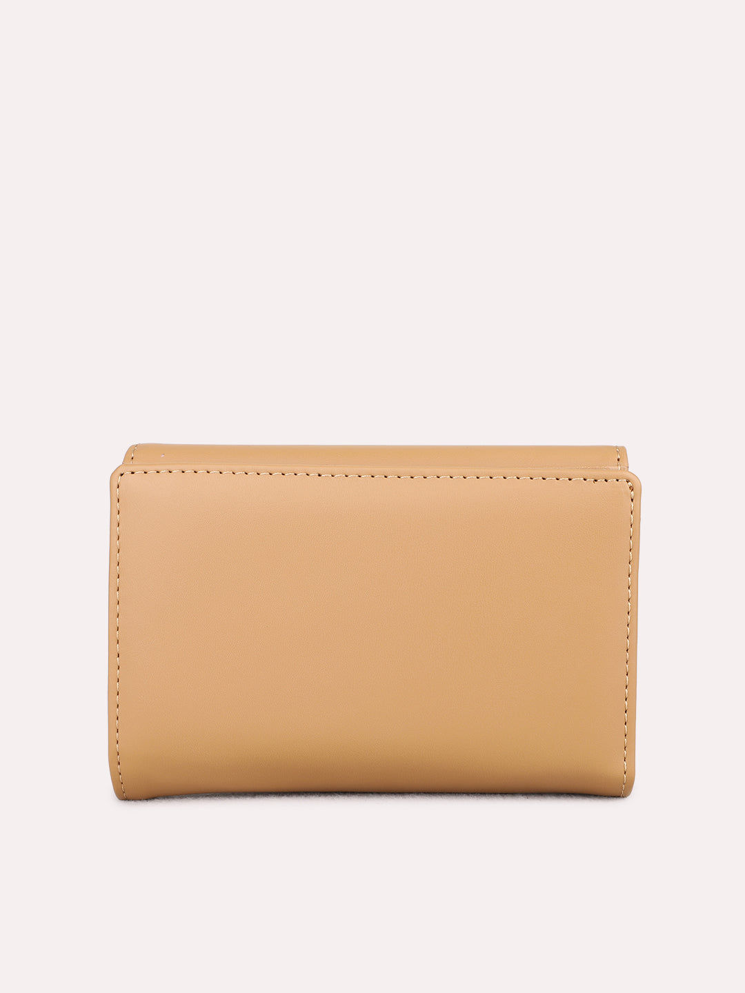 Womens Tan Casual Wallet With Magnet Lock