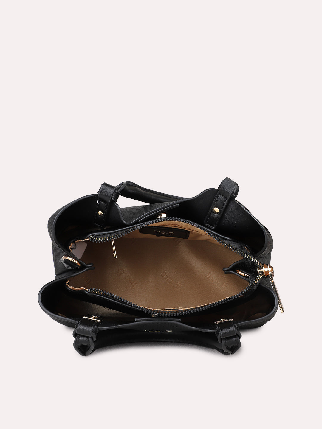 Womens Black Handbag With Magnet Lock For Party Use