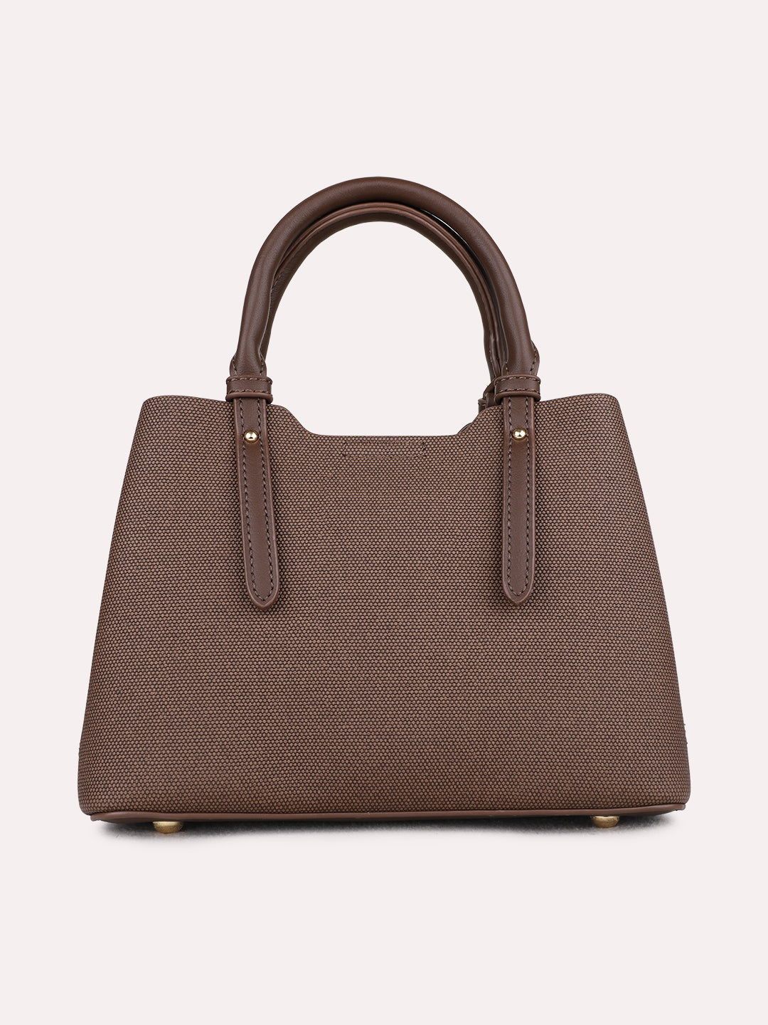 Womens Coffee Brown Handbag With Magnet Lock For Party Use