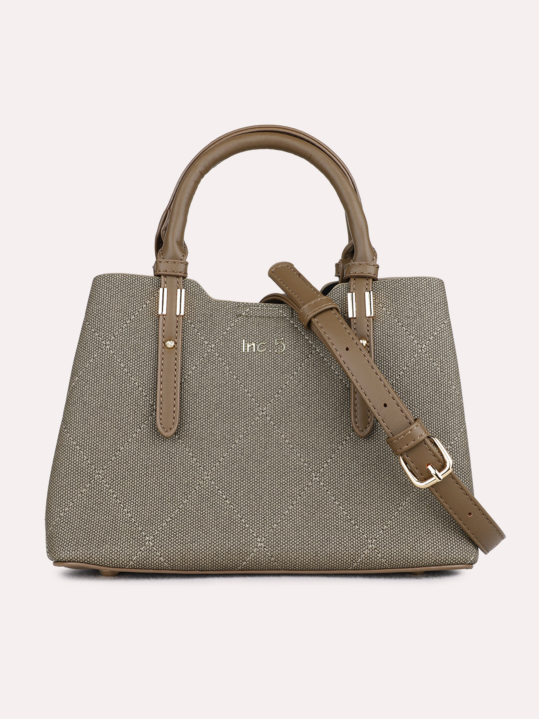 Womens Green Handbag With Magnet Lock For Party Use