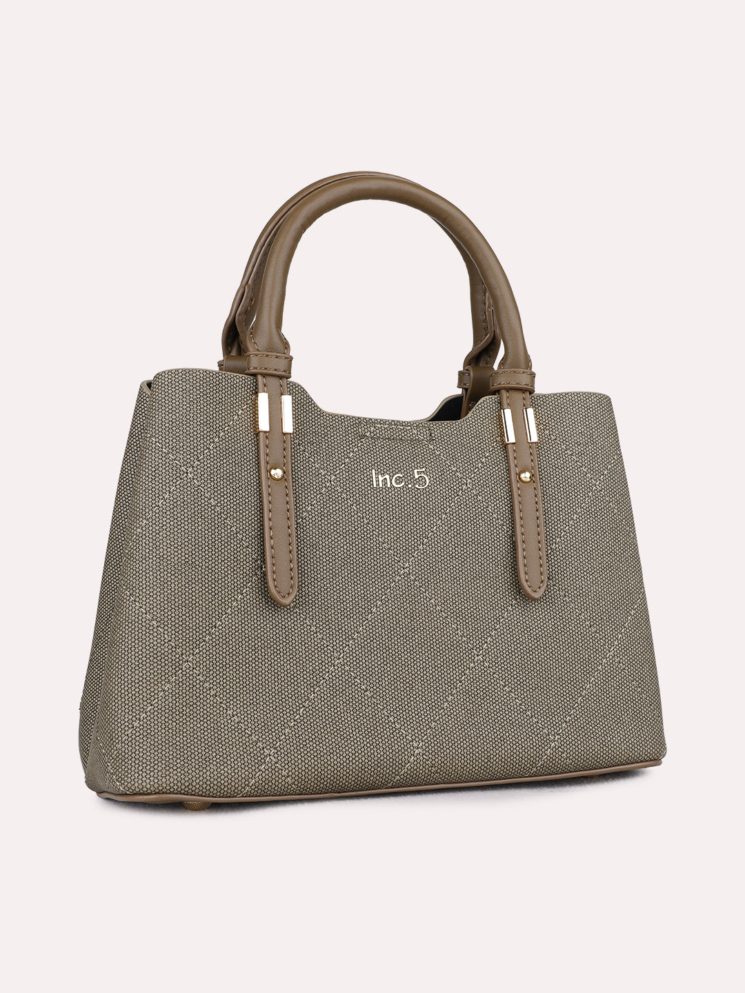 Womens Green Handbag With Magnet Lock For Party Use