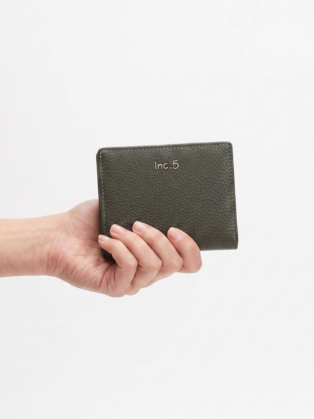 Women Green Textured Wallet With Magnet Lock