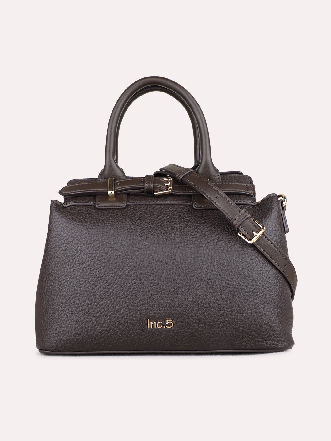 Womens Brown Handbag Zip Lock For Casual