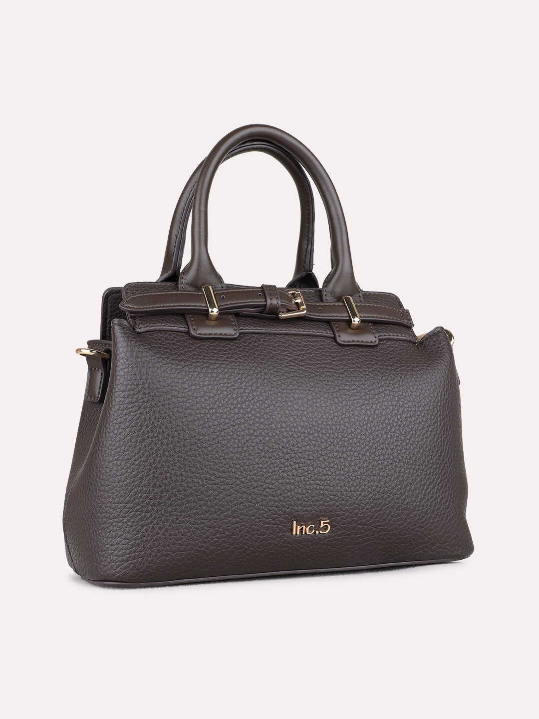 Womens Brown Handbag Zip Lock For Casual