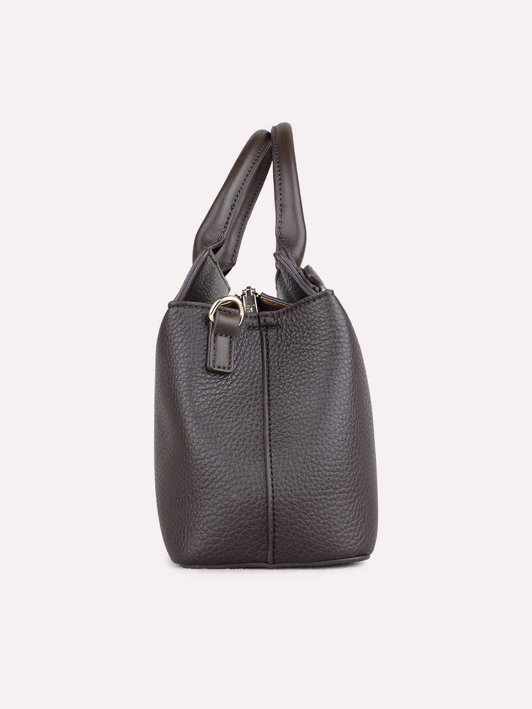 Womens Brown Handbag Zip Lock For Casual