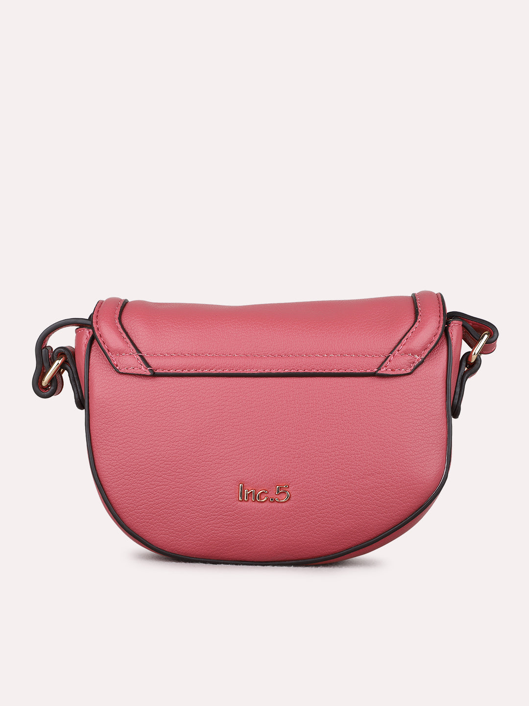 Womens Pink Sling Bag With Magnet Button Lock Party