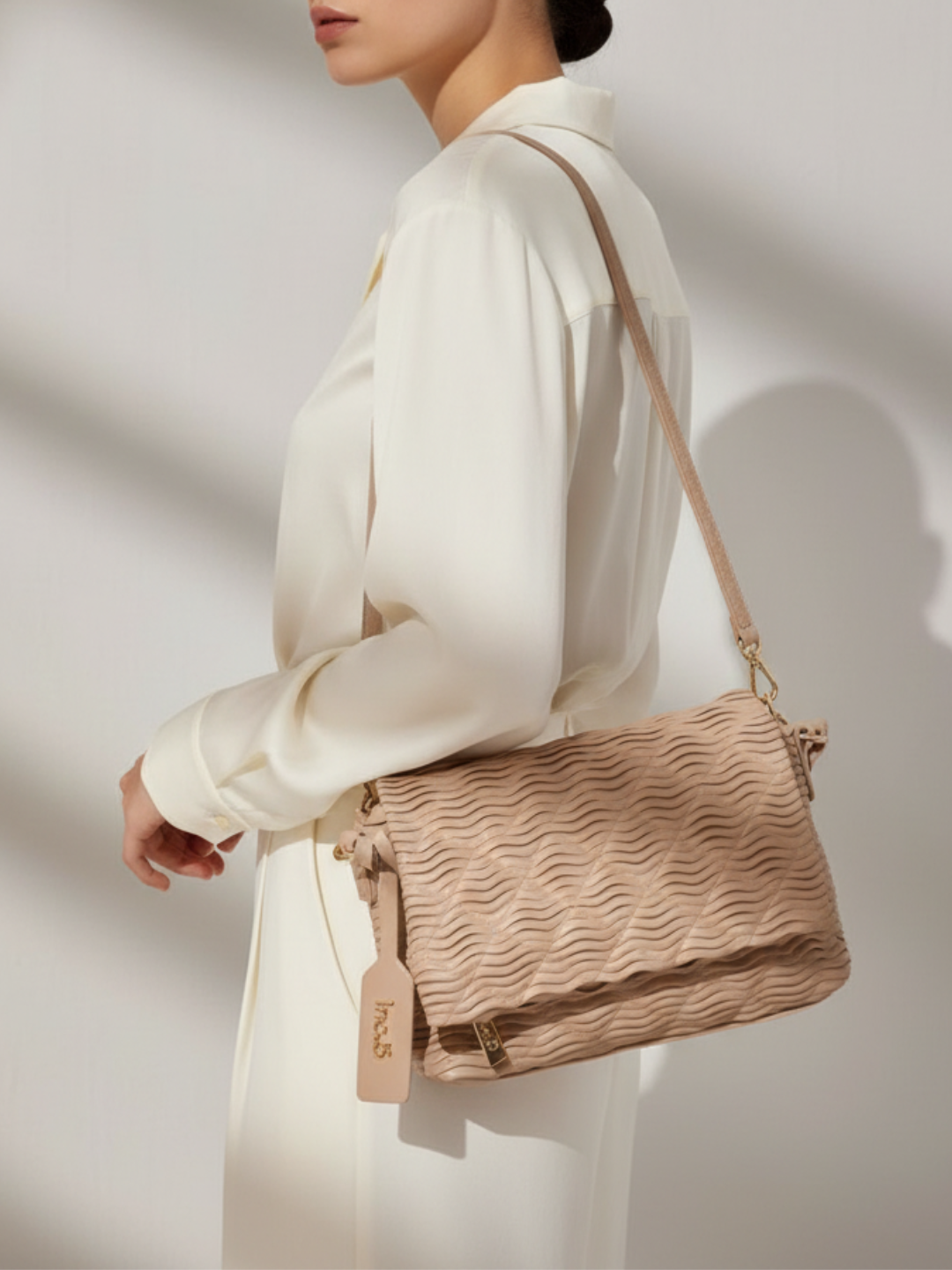 Womens Pink Sling Bag With Magnet Button Lock For Party