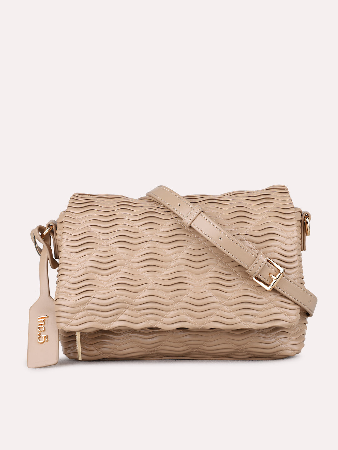 Womens Pink Sling Bag With Magnet Button Lock For Party