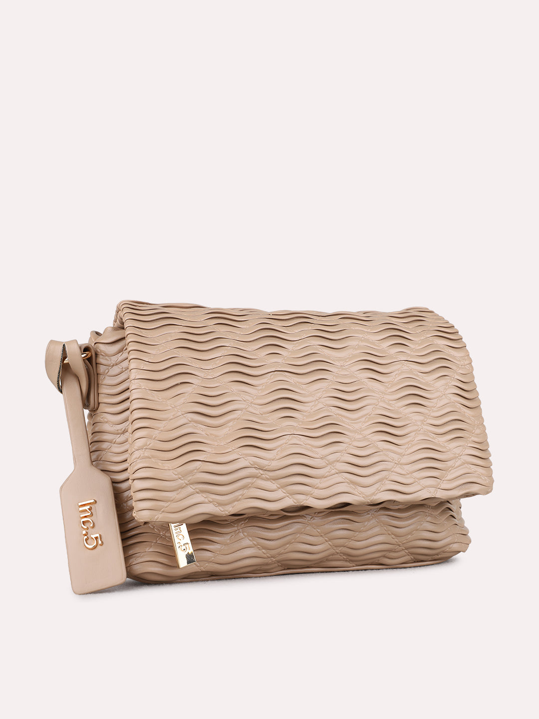 Womens Pink Sling Bag With Magnet Button Lock For Party