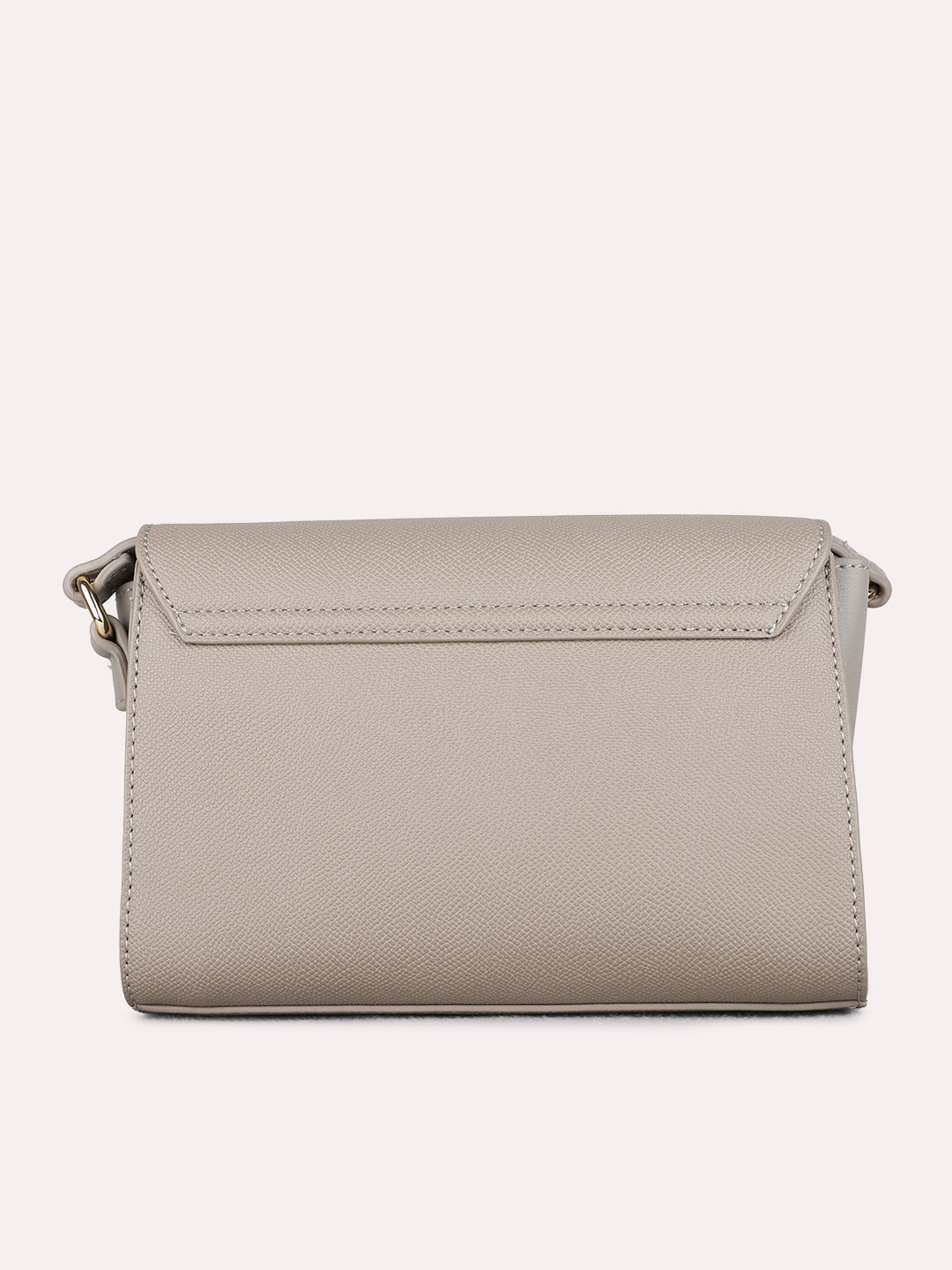 Womens Taupe Sling Bag With Magnet Lock For Party Use