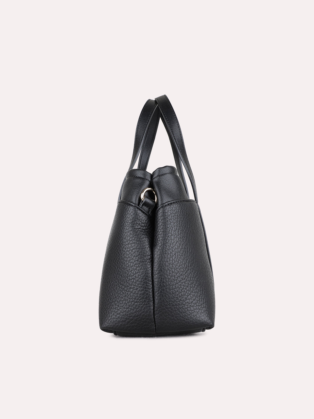 Womens Black Handbag With Zip Lock For Casual